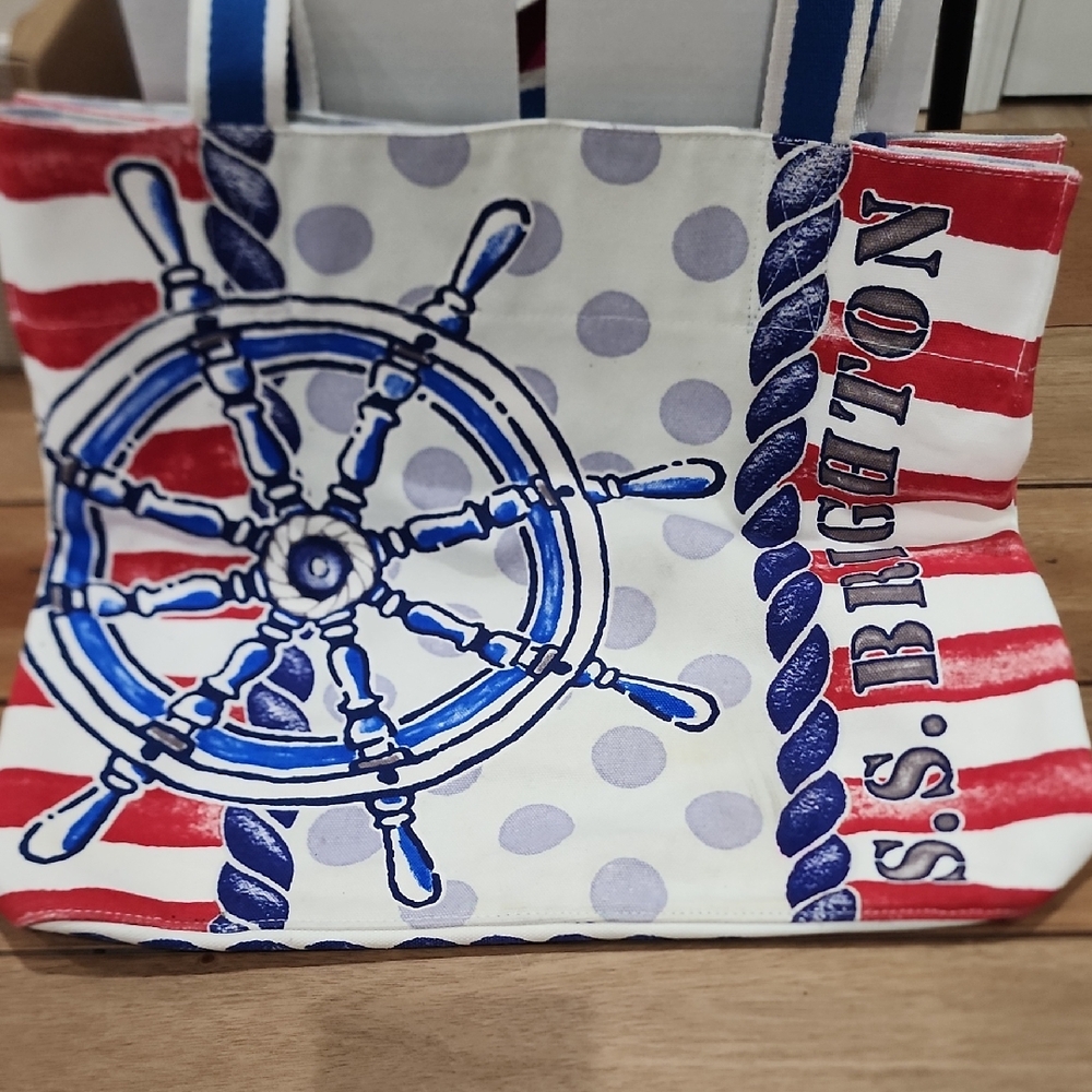 Brighton Nautical Anchor Tote — Red, White & Blue